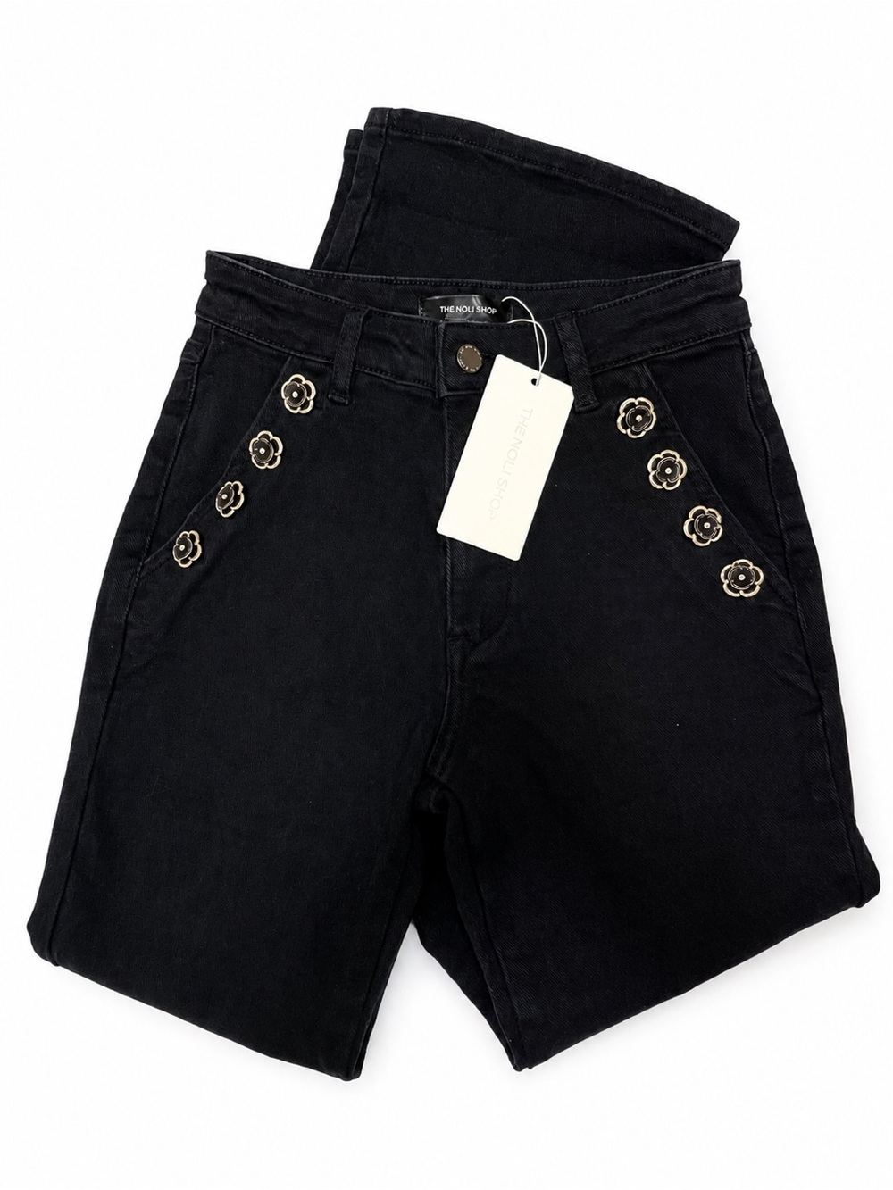 The Noli Shop Allegra Rose Jeans in Black - New With Tags Petite Size 27